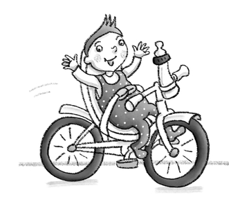 Kleinkind-auf-Fahrrad Kleinkind auf Fahrrad